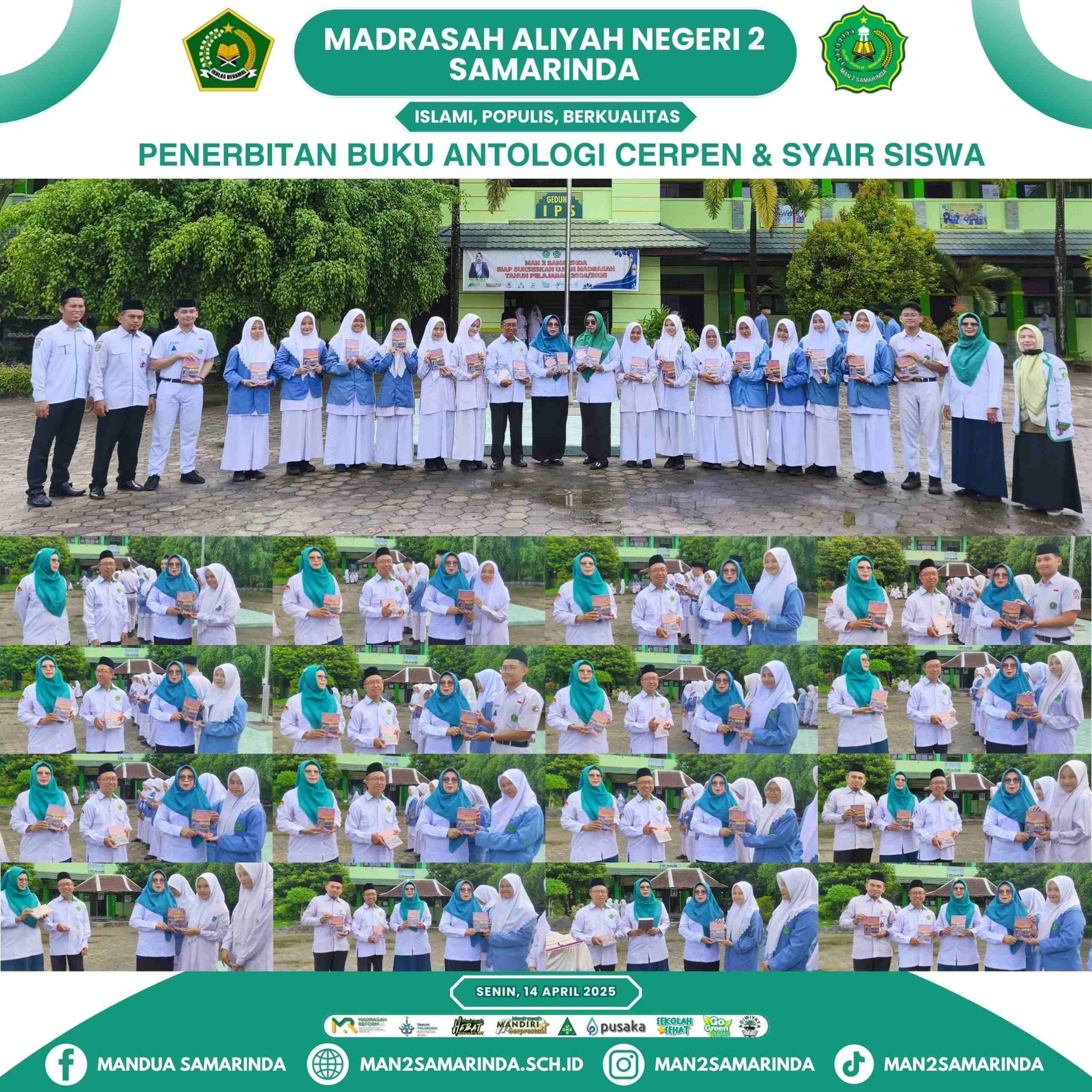 MAN 2 Samarinda Luncurkan Antologi Cerpen dan Antologi Syair Karya Siswa