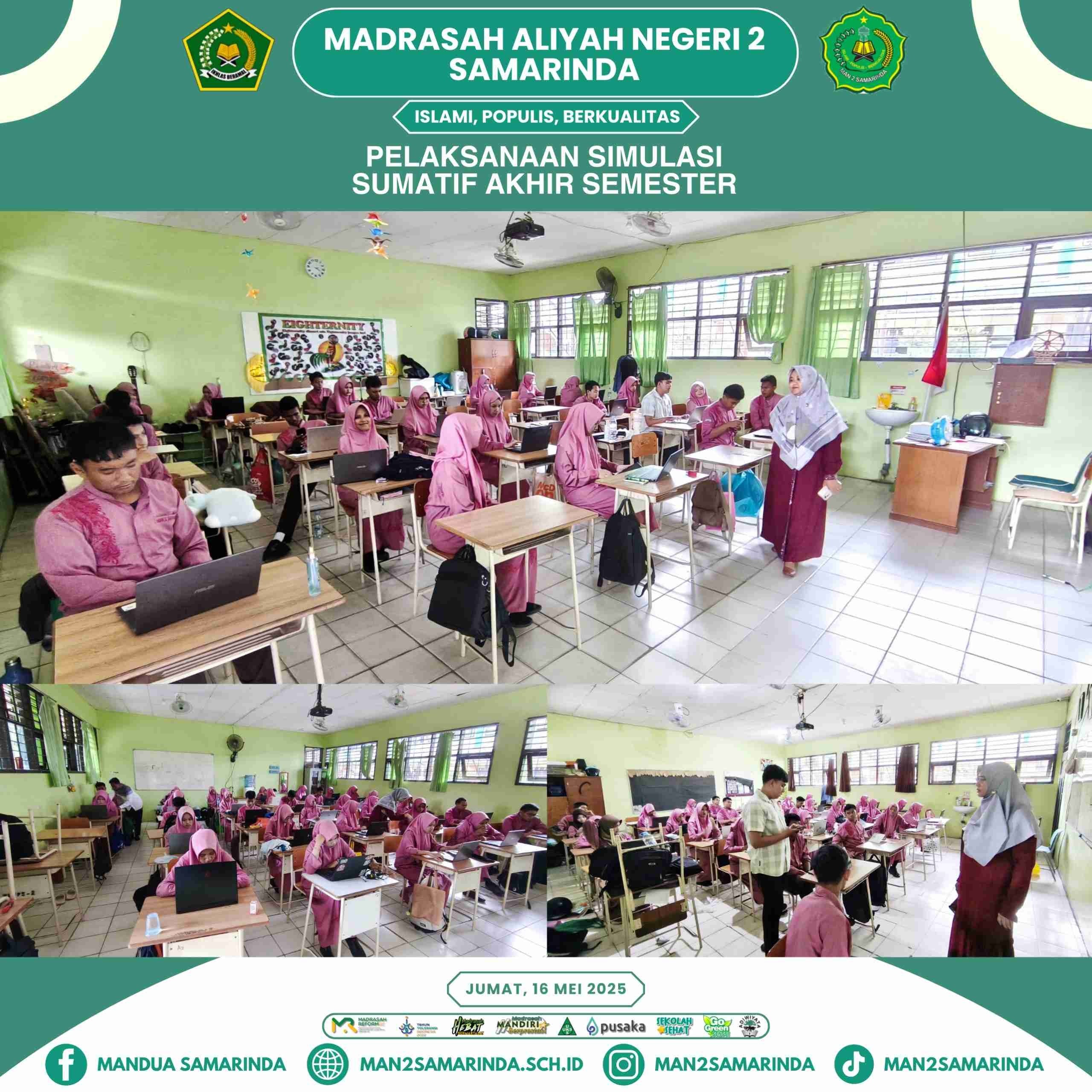 MAN 2 Samarinda Adakan Persiapan SAS Genap