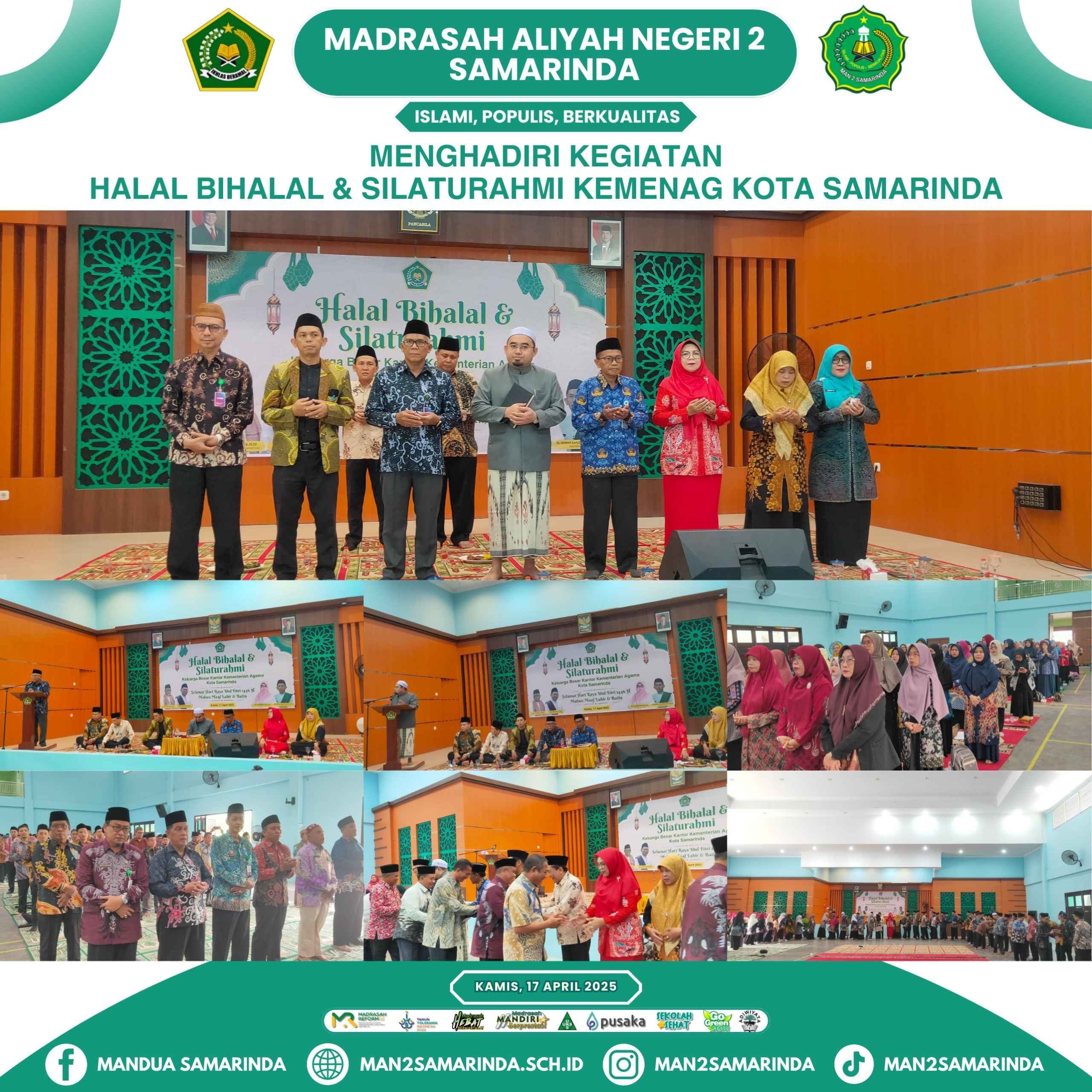 MAN 2 Samarinda Turut Sukseskan Halal Bihalal Kemenag Kota Samarinda