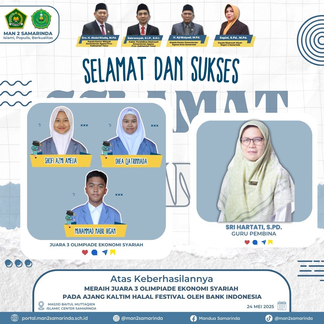 MAN 2 Samarinda Raih Juara dalam Kala Fest BI Kaltim