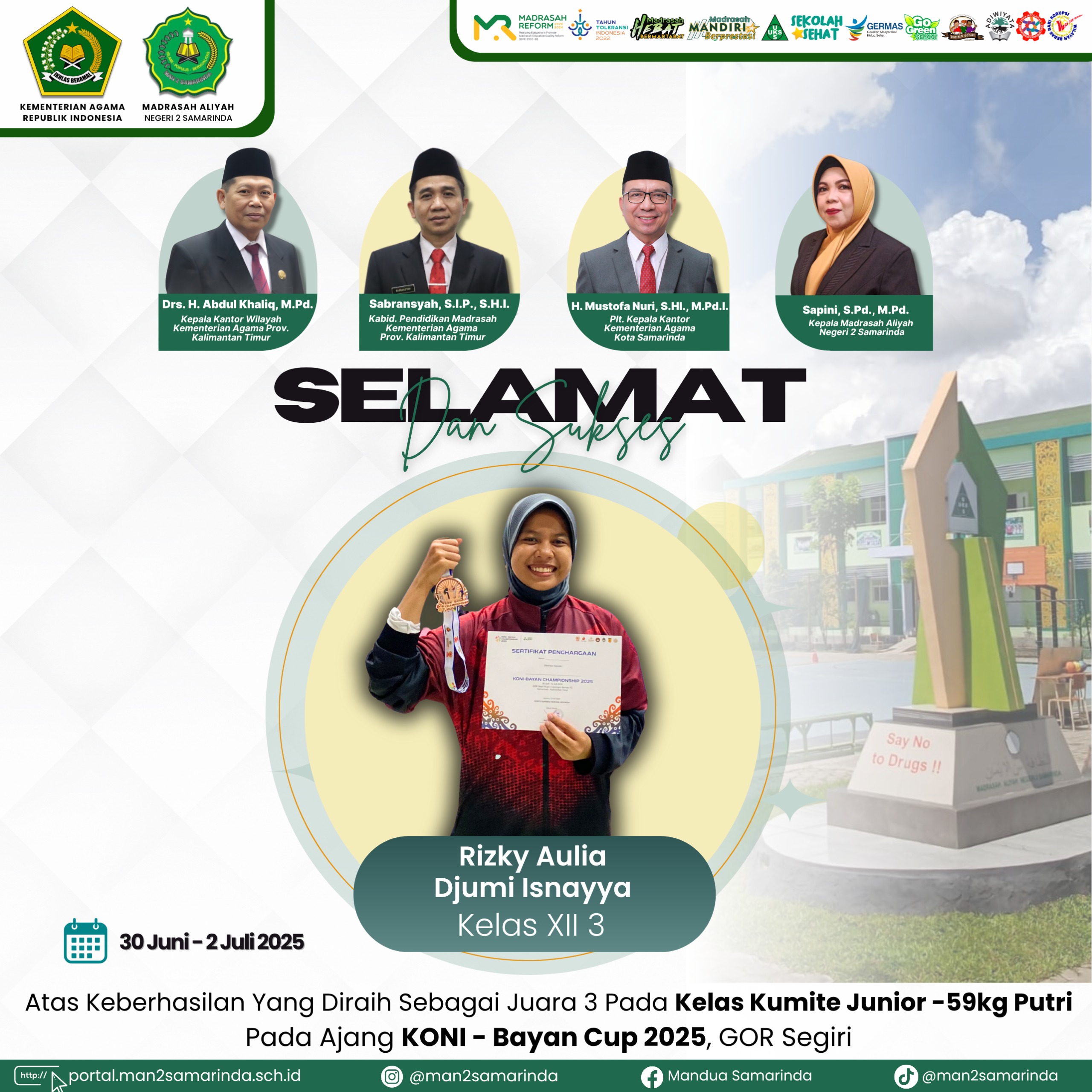 Siswa MAN 2 Samarinda Raih Juara Bayan Cup 2025