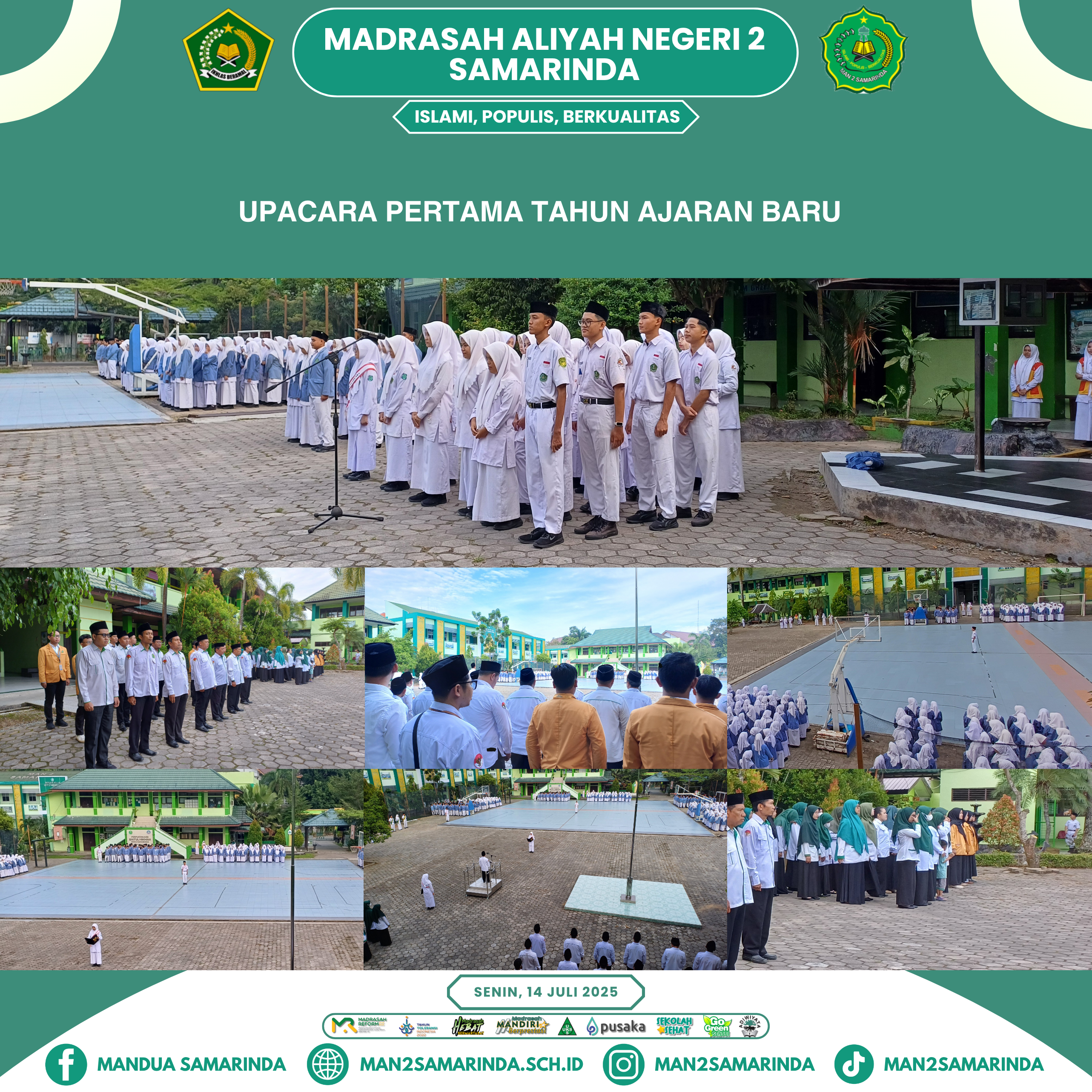 Upacara Pertama Tahun Ajaran Baru Tekankan Pentingnya Literasi